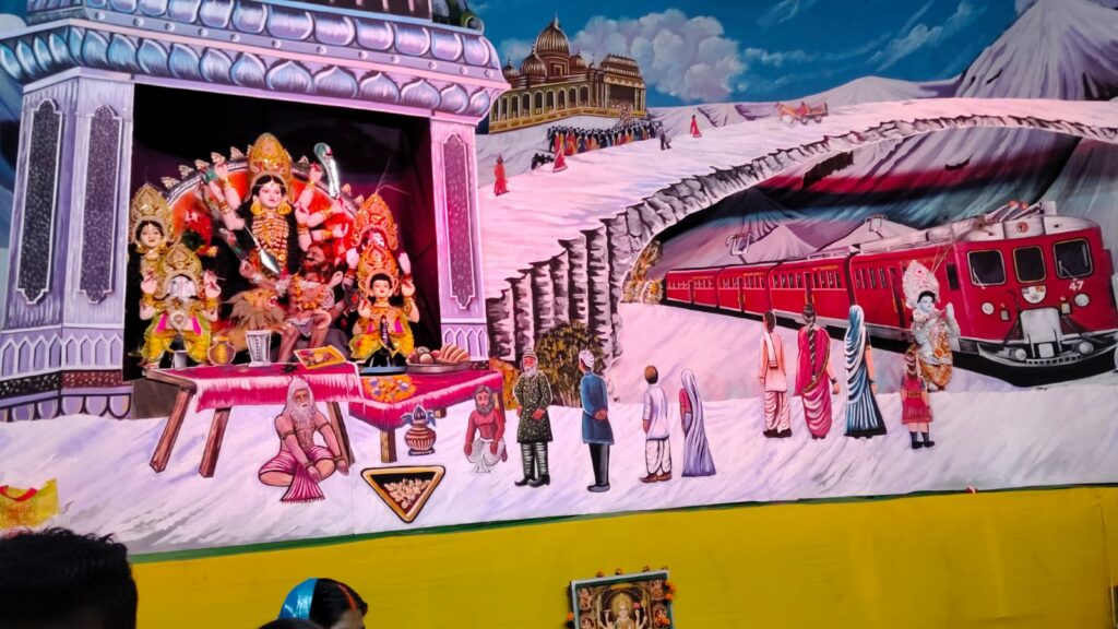 राणाबीघा स्थित मां दुर्गा पंडाल में प्रतिमा का अनावरण, सुख-शांति व समृद्धि की कामना 1 IMG-20250930-WA0052