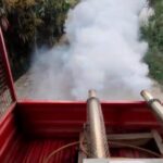 बढ़ते मच्छरों के प्रकोप को कम करने के उद्देश्य से हरनौत नगर पंचायत क्षेत्र में कराया जा रहा है फॉगिंग