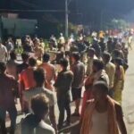 पुलिस वाहन से युवक की मौत के बाद एनएच-20 बना रणक्षेत्र, तीन घंटे तक आवागमन ठप, आगजनी, पथराव, लाठीचार्ज और आंसू गैस से हालात बेकाबू