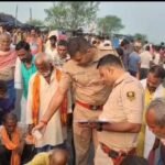 अज्ञात वाहन की टक्कर से 64 वर्षीय वृद्ध महिला की मौत, मुआवजे की मांग को लेकर सड़क किया जाम