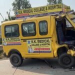 पावापुरी में स्कूल की मैजिक वैन और ट्रक में आमने-सामने टक्कर, चालक की मौत
