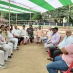 बिहारशरीफ में NDA के कार्यक्रम की तैयारियों का इंजीनियर सुनील कुमार ने लिया जायजा