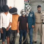 डकैती की योजना बना रहे पांच अपराधी हथियार और चोरी के मोबाइल के साथ गिरफ्तार
